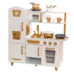 Bucatarie Moderna Alba de joaca pentru copii cu Accesorrii Incluse - Bucatarie Modern White and Gold din lemn de la Kidkraft Bucatarie Moderna Alba de joaca pentru copii cu Accesorrii Incluse - Bucatarie Modern White and Gold din lemn de la Kidkraft